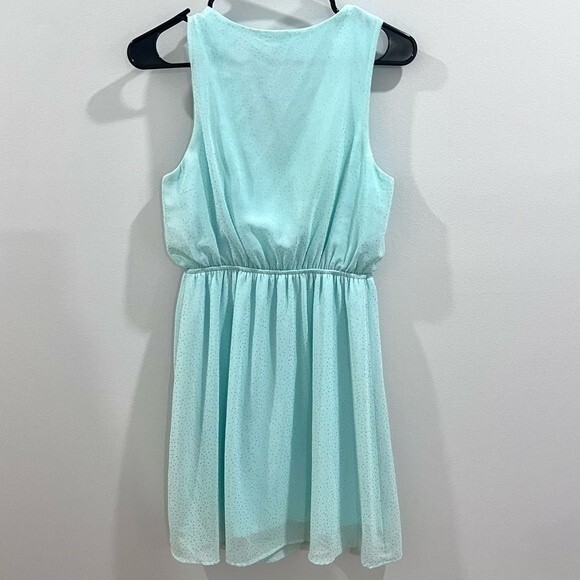 Francesca’s Aina Be chiffon dress with silver flecks size small - Picture 7 of 9